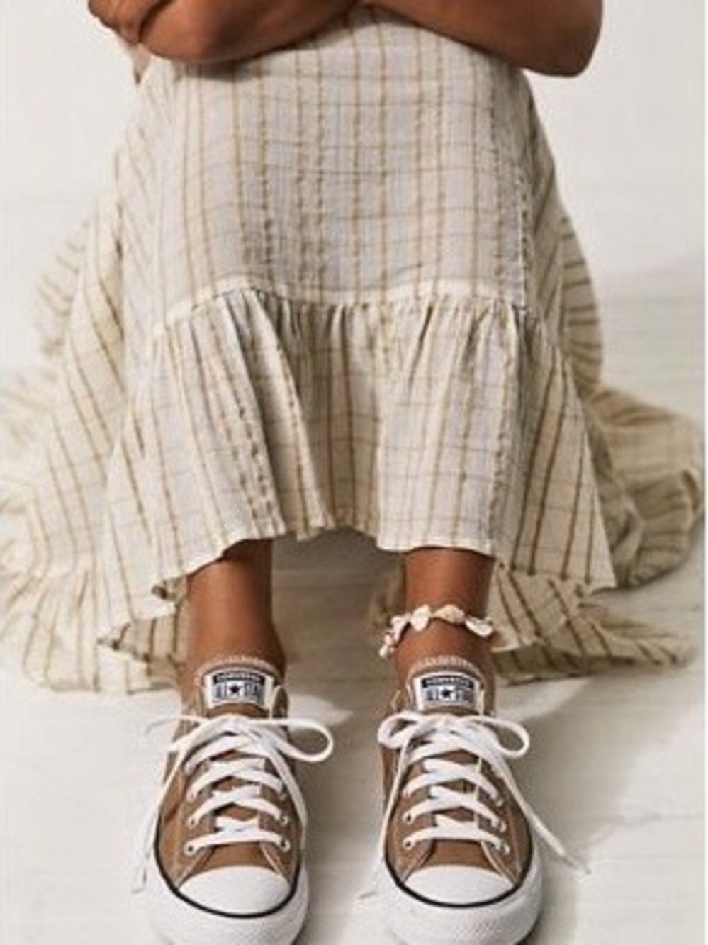 Converse Chuck Taylor All Star Low Top Brown & White Sneakers US 7.5